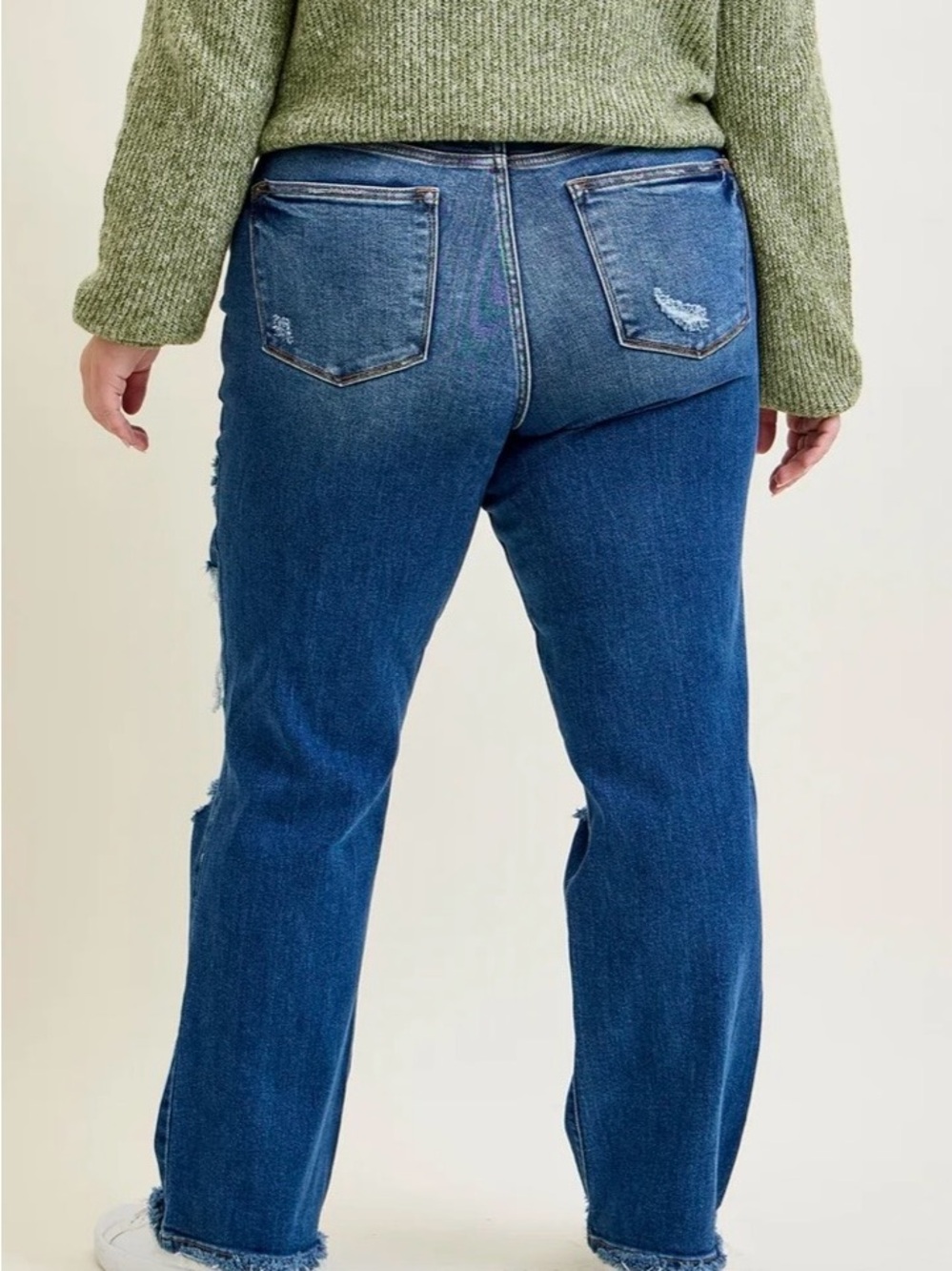 Judy Blue Brett Distressed Dad Jeans. - Picture 2 of 15